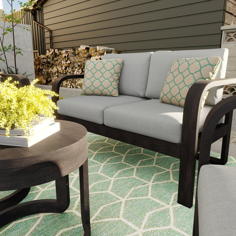 Devin 4 Person Seating Group with Sunbrella Cushions Joss & Main